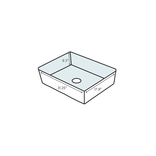 Kohler Undertone® Preserve 311/4" x 177/8" x 95/16" Large Under